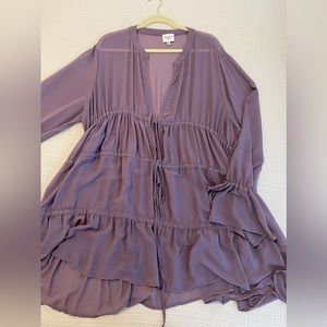 Lilac Hayden Sheer Layering Tunic, Size XL / 1X